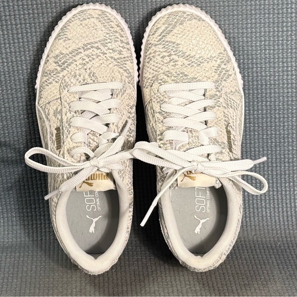 Puma Carina Snake Lux Women's Leather Platform Sneakers 373928-01 Size 6.5 - Picture 5 of 9